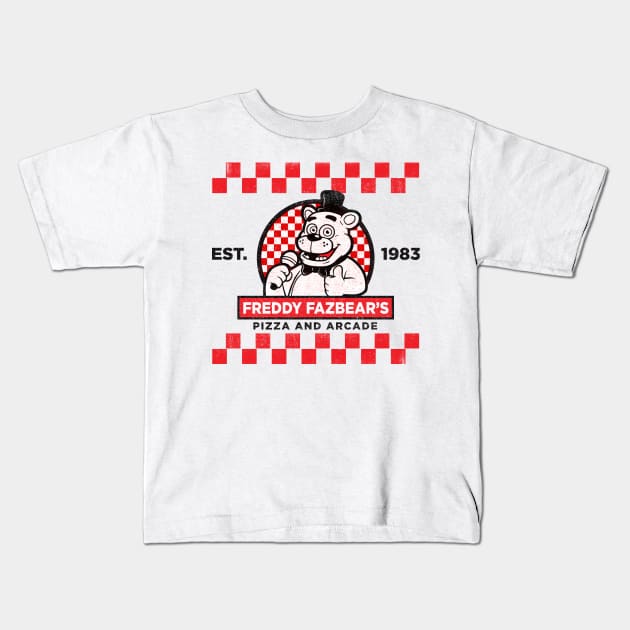 Freddy Fazbear's Pizza and Arcade Lts Kids T-Shirt by Alema Art